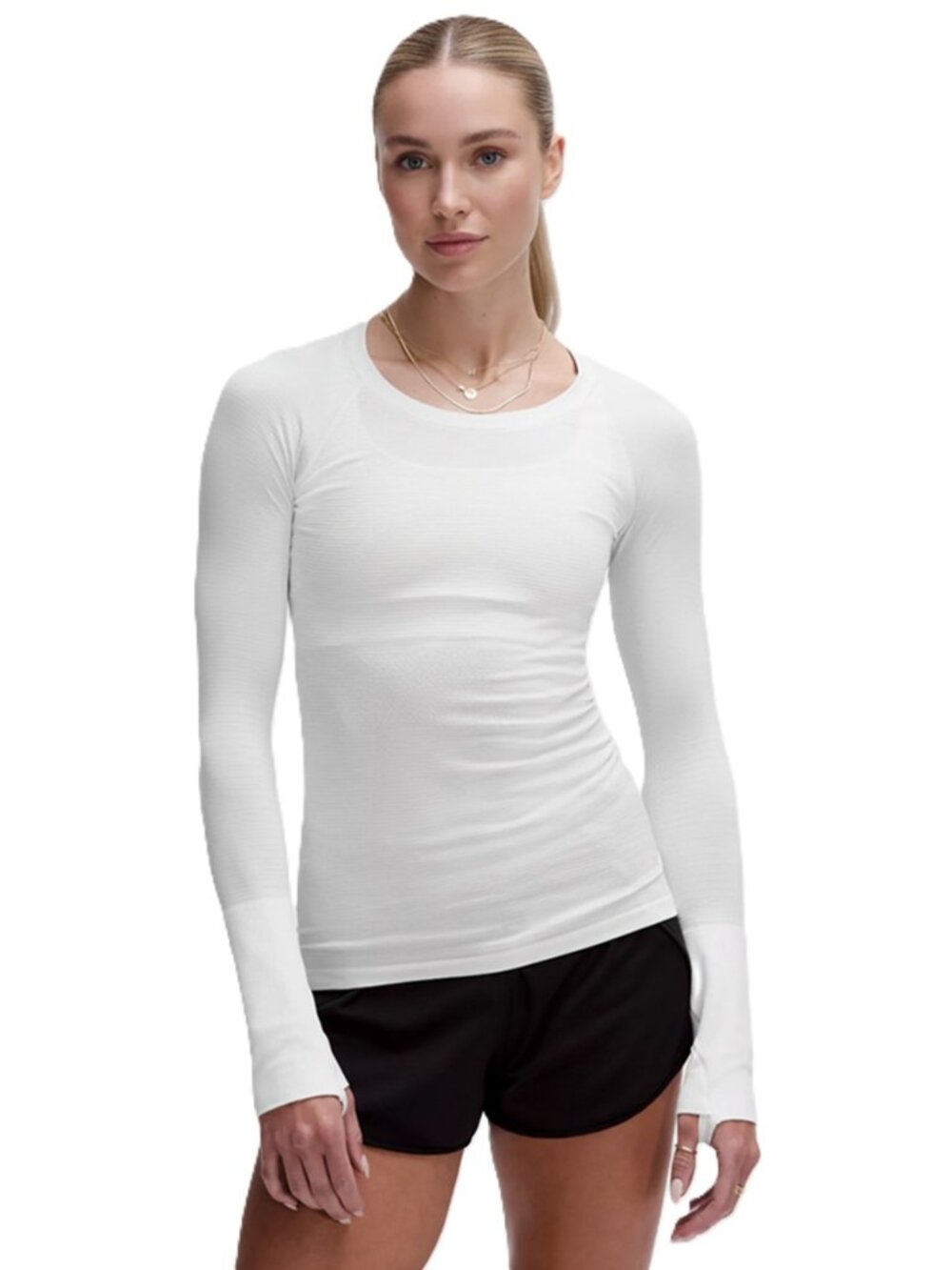NWT LULULEMON Swiftly Long Sleeve Hip Length White Size 2 4 $78 Retail